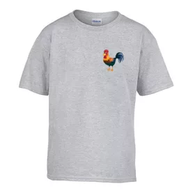   Detské tričko nápis do škôlky so vzorom Kohút sivá veľkosť 110