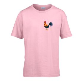   Detské tričko ceduľka škôlka so vzorom Kohút Pink 110 veľ