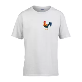   Detské tričko škôlka nápis so vzorom Kohút Biela 110 veľ