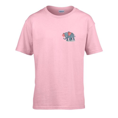 Gyerek póló Ovis jelel Elefánt  mintával Rózsaszín