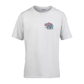   Detské tričko ceduľka škôlka so vzorom Slon White 110 veľ