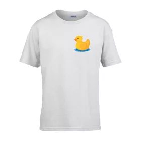   Detské tričko školská tabuľa so vzorom Kačica Biela 110 veľ