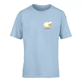   Detské tričko do škôlky so vzorom baránok Svetlomodré 110 veľ