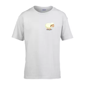   Detské tričko škôlka nápis so vzorom baránka Biela 110 veľ