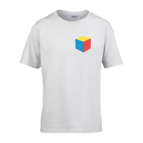   Detské tričko škôlka nápis so vzorom kocky Biela 110 veľ