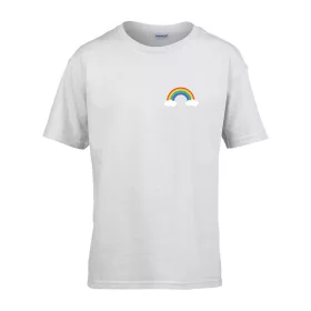  Detské tričko s nápisom škôlka s dúhovým vzorom White 158 veľ
