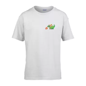   Detské tričko škôlka nápis so vzorom draka Biela 158 veľ