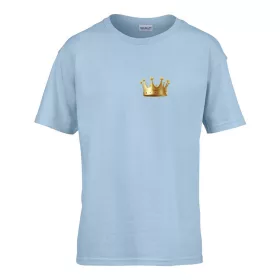   Detské tričko škôlka nápis so vzorom korunky Svetlomodrá 110 veľ