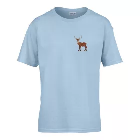   Detské tričko škôlka nápis so vzorom jeleňa Svetlomodrá 158 veľ