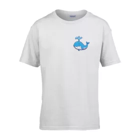   Detské tričko škôlka nápis so vzorom Veľryba Biela 110 veľ
