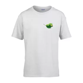   Detské tričko ceduľka škôlka so vzorom húsenice Biela 110 veľ