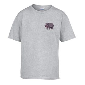   Detské tričko ceduľka škôlka so vzorom Hroch Šedá 158 veľ