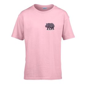   Detské tričko ceduľka škôlka so vzorom Hroch Ružová 158 veľ