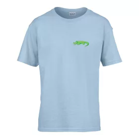   Detské tričko ceduľka škôlka s krokodílím vzorom Svetlomodrá 110 veľ