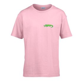   Detské tričko ceduľka škôlka s krokodílím vzorom Pink 110 veľ