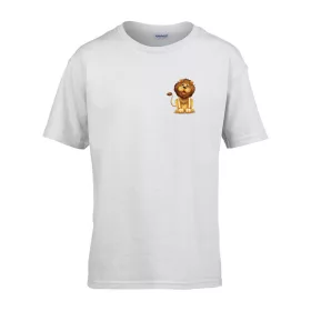 Detské tričko škôlka nápis so vzorom Lev Biela 158 veľ