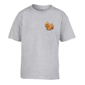   Detské tričko nápis do škôlky so vzorom Veverička Grey veľkosť 110