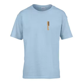   Detské tričko do škôlky s hrebeňovým vzorom Svetlomodré 110 veľ