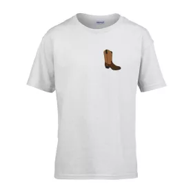   Detské tričko do škôlky s čižmovým vzorom White 110 veľ