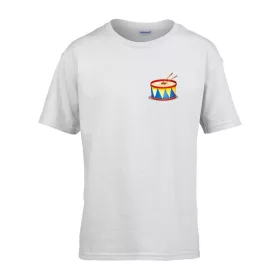   Detské tričko materská tabuľa s bubienkovým vzorom Biela 110 veľ