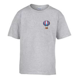   Detské tričko s nápisom škôlka so vzorom teplovzdušného balóna Grey veľkosť 110