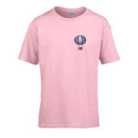   Detské tričko s nápisom škôlka so vzorom teplovzdušného balóna Pink 110 veľ