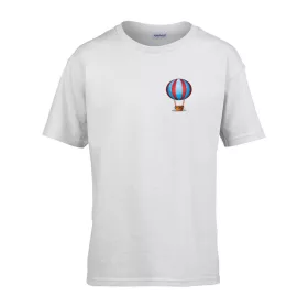   Detské tričko s nápisom škôlka so vzorom teplovzdušného balóna White 110 veľ