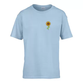   Detské tričko ceduľka škôlka so vzorom slnečnice Svetlomodrá 110 veľ