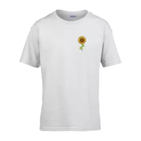   Detské tričko ceduľka škôlka so vzorom slnečnice Biela 158 veľ