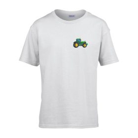   Detské tričko s nápisom škôlka Zelený traktor vzor Biela 158 veľ