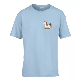   Detské tričko školská tabuľa so vzorom hojdačky Svetlomodrá 110 veľ