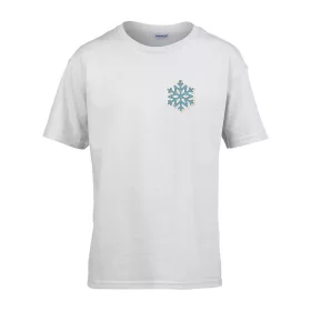   Detské tričko ceduľka do škôlky so vzorom Vločka Biela 110 veľ