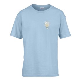   Detské tričko s nápisom škôlka Vzor žiarovka Svetlomodrá 158 veľ