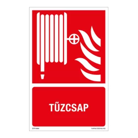 Tűzcsap Öntapadós matrica 160x100 mm