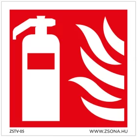 Tűzoltókészülék Öntapadós matrica 100x100 mm