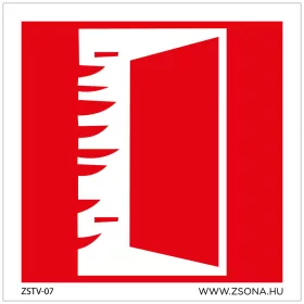   Tűzgátló ajtó zárva tartandó Öntapadós matrica 100x100 mm