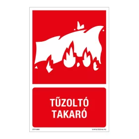 Tűzoltó takaró Öntapadós matrica 160x100 mm