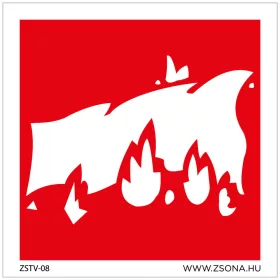 Tűzoltó takaró Öntapadós matrica 100x100 mm