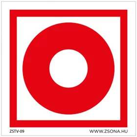 Tűzjelző Öntapadós matrica 100x100 mm