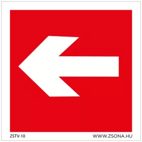 Iránynyíl balra Öntapadós matrica 100x100 mm