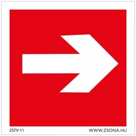 Iránynyíl jobbra Öntapadós matrica 100x100 mm