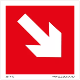 Iránynyíl le Öntapadós matrica 100x100 mm