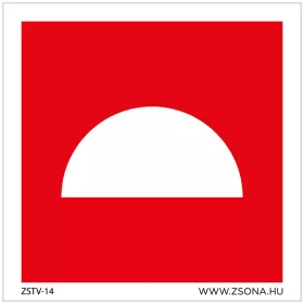 Tűzjelző Öntapadós matrica  100x100 mm