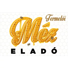Termelői méz eladó! Öntapadós matrica 160x100 mm
