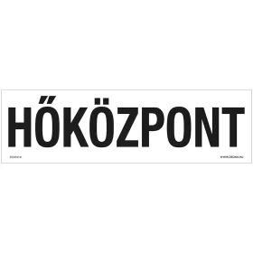 Hőközpont Öntapadós matrica 250x80 mm
