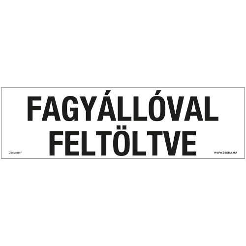 Fagyállóval feltöltve Műanyag tábla 250x80 mm