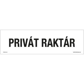 Privát raktár Öntapadós matrica 250x80 mm