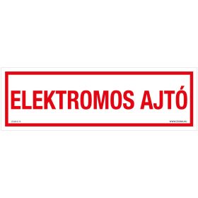 Elektromos Ajtó Öntapadós matrica 250x80 mm
