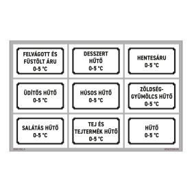HACCP-ÁNTSZ matrica csomag
