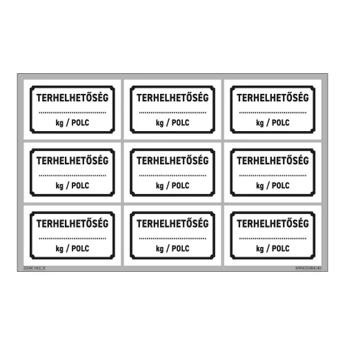 HACCP-ÁNTSZ matrica csomag